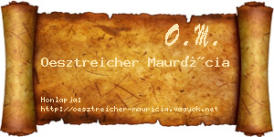 Oesztreicher Maurícia névjegykártya
